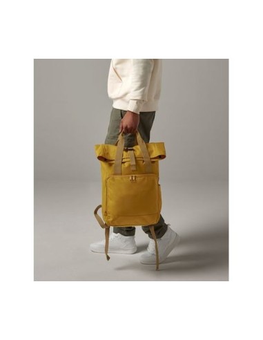 BAG-BG118L-Recycled Twin Handle Roll-Top Laptop Backpack